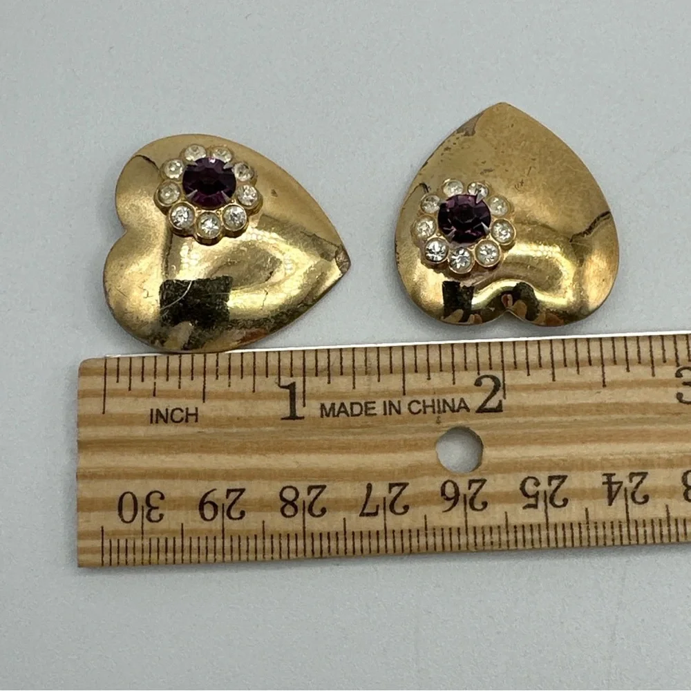 Rose Gold Plated Over Sterling Silver Coro Heart Brooches #365‎